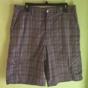 Tony Hawk Gray Plaid Shorts 24 inch Outseam